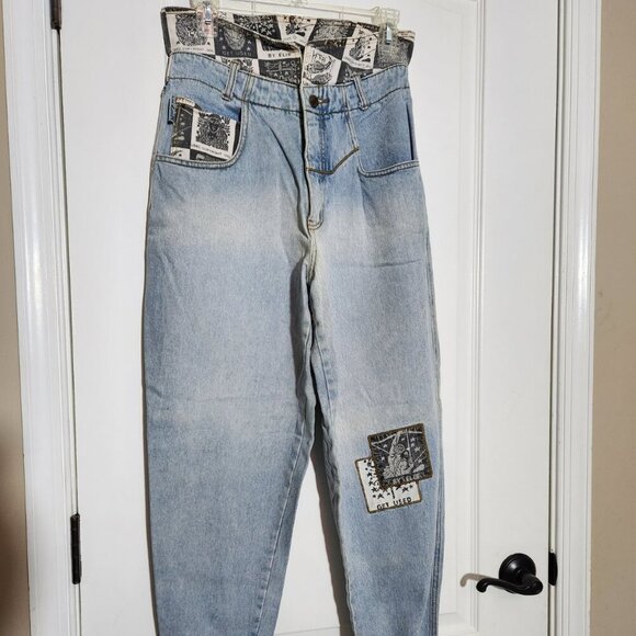 Vtg Get Used By Elie High Waisted Jeans-Size 29-Streetwear-Hip Hop-1992 - Picture 1 of 13